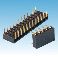 221. 產品名稱: 2.54mm 排母 單排 側插90度