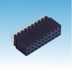 247. 產(chǎn)品名稱(chēng): 2.54mm 排母 三排 180度 Y端 加塑膠