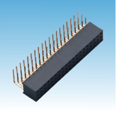 248. 產(chǎn)品名稱(chēng): 2.54mm 排母 三排 90度 Y端 